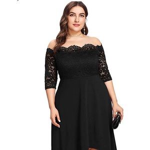3XL off the shoulder dress gown cocktail NWOT BLAC